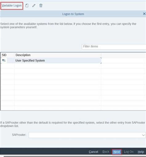 transcom-sap|Logon to the system .